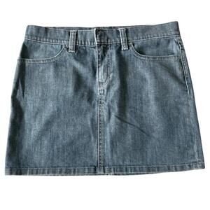 GAP Jeans Blue Denim Mini Skirt Stretch Waist Casual Y2K 2000s Women’s Size 10